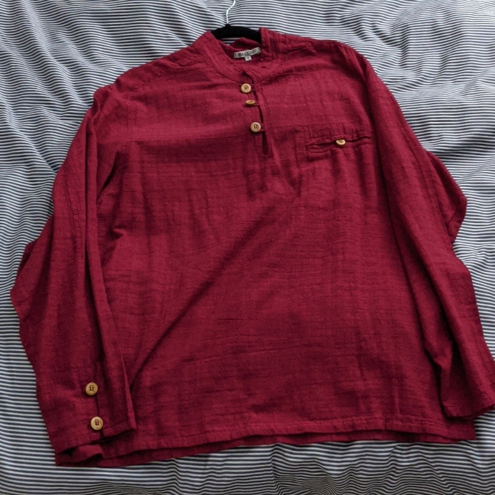 B.Loose High Quality Cotton Shirt